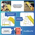 thumbnail image 3 of Plexalife Trampoline Step N Slide | Fun Indoor & Outdoor Ladder and Wave Slide Set – Perfect for Round or Rectangle Trampolines with or Without Net - Yellow, 3 of 7