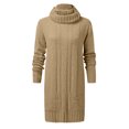 thumbnail image 4 of FVWITLYH Robes Sexy pour Femmes Dames Automne Hiver Ajustée Manches Longues Plissée Col Roulé Robe Pull Tricotée Kaki,L, 4 of 5