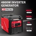 thumbnail image 2 of PowerSmart 4800W Portable Inverter Gas Generator with Manual Start for Home Emergencies with Wheel, 2 of 6