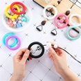 thumbnail image 2 of 32 Pcs Anneaux Toriques en Silicone Perles 65mm Boucle Ronde en Silicone avec 2 Trous, 2 of 5