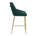 thumbnail image 4 of Zuo Modern Madelaine Counter Chair, Green and Gold (Set of 1), 4 of 13