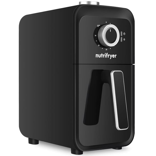 Intexca 4QT Air Fryer , 1400W, Panier Antiadhésif (Noir)