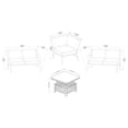 thumbnail image 3 of Better Homes & Gardens Prado 4-Piece Steel Outdoor Sectional Set with Cushions & Adjustable Table, Brown, 3 of 9