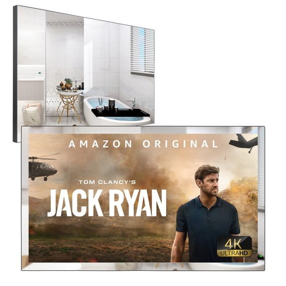 Soulaca 28 inches 4K UHD Screen Mirror webOS Bathroom Mirror Smart LED TV Waterproof IP65 ATSC Wi-Fi Bluetooth New