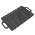 thumbnail image 4 of YUMILI Plaque de Cuisson pour Gril - Poêle à Frire en Fonte Teppanyaki, Plaque de Cuisson rectangulaire épaissie pour Barbecue à Double Face(40 * 20CM), 4 of 14