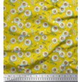 thumbnail image 1 of Soimoi Poly Georgette Fabric Leaves & Aster Floral Print Fabric by Yard 42 Inch Wide, 1 of 3
