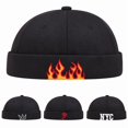 thumbnail image 2 of 2025 Fashion Personalized New Rose Flame Embroidered Dome Guapi Hat Trendy Street Sliding HipHop Hat Unisex Borderless Skull Hat Crown, 2 of 5