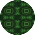 thumbnail image 1 of Ahgly Company Machine Washable Indoor Round Transitional Green Area Rugs, 6' Round, 1 of 7
