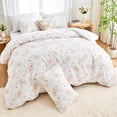 thumbnail image 2 of Hitime Queen Duvet Cover Set, Soft & Breathable Microfiber 3 Pieces Queen Bedding Sets, Pattern Queen Comfy Duvet Cover Set, with Zipper Closure (Queen), 2 of 8