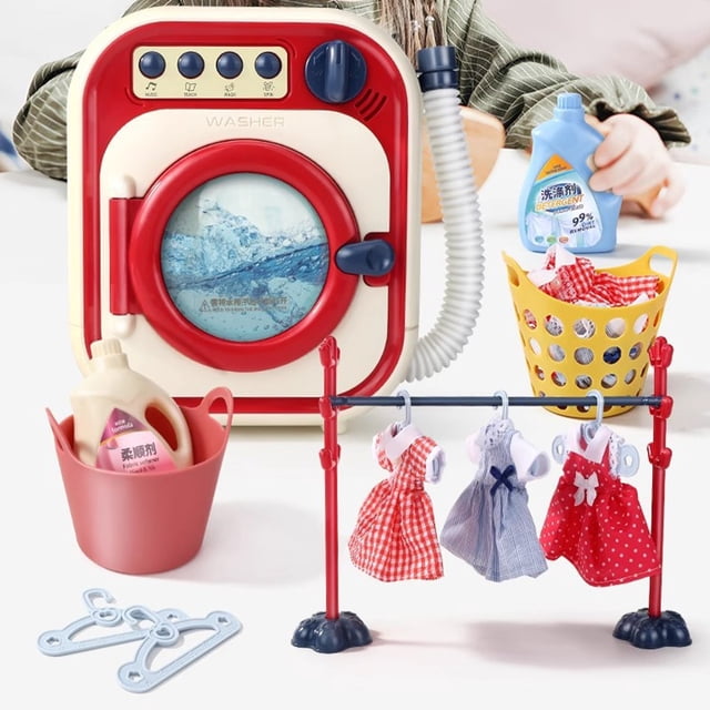 Offre à Durée Limitée Iumwxz Mini Machine à Laver Jouet pour Enfants Appareil de Lessive Réaliste avec Musique Tourbillon d'Eau et Fonctions Vides Ensemble Éducatif de Jeu d'Imitation Cadeaux pour Femmes Liquidation