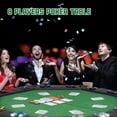 thumbnail image 3 of Avawing Pliable, Octogone 8 Joueurs Texas Hold'em Table de Poker, Vert, 3 of 7
