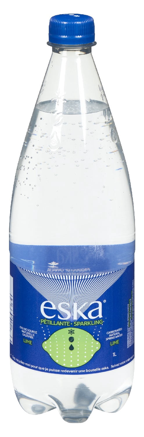 ESKA pétillante avec arôme lime 1L bouteille d'eau