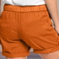 thumbnail image 3 of Plebaso Summer Womens Shorts Casual Drawstring Roll up Shorts Loose Solid Color Beach Shorts with Pockets, 3 of 5