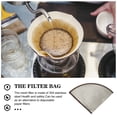 thumbnail image 4 of Stainless Steel Coffee Filter Reusable Coffee Cone Dripper Pour Over Coffee Filter Coffee Making Filter, 4 of 8