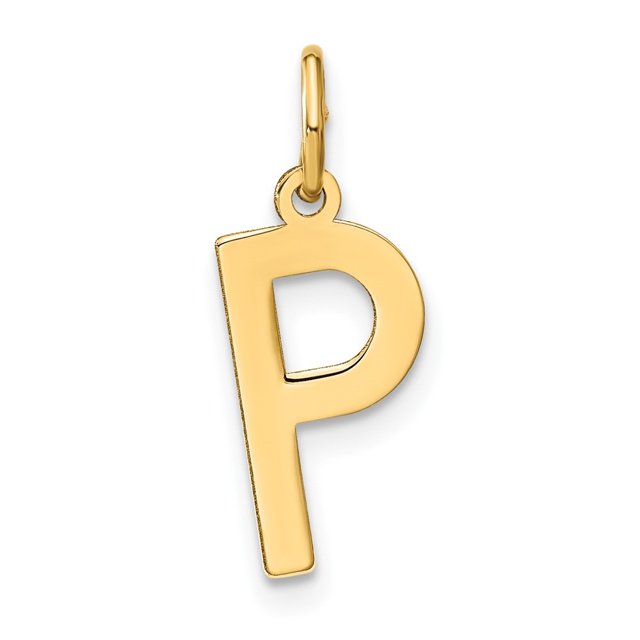 Diamond2Deal 14K Yellow Gold Letter P Initial Pendant for Women