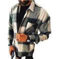 thumbnail image 1 of Innerwin Tops Long Sleeve Mens Blouse Party Button Down Slim Fit Shirts Green 3XL, 1 of 8