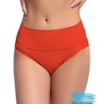thumbnail image 2 of Women's Black High Waisted Bikini Bottoms - Retro Style, Basic Design, Full Coverage Swimsuit, Mid - Waist, Comfortable Material, S - XXL Sizes, 2 of 6