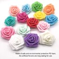 thumbnail image 2 of ziyahi Pack of 50 Artificial Bionic Flowers PE Foam Simulation Roses Fake Flower Decorations Wedding Party Engagement Presents Light Green, 2 of 9