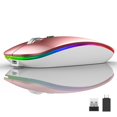 thumbnail image 1 of Wireless Bluetooth Mouse Rechargeable Silent Mouse Dual Mode (Bluetooth 5.1 + 2.4G) with Nano Receiver, 1 of 8