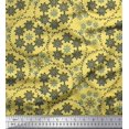 thumbnail image 1 of Soimoi Cotton Jersey Fabric Snowflake Artistic Printed Fabric 1 Yard 58 Inch Wide, 1 of 3