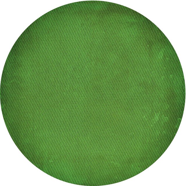 Ahgly Tapis Rond Lavable en Machine Intérieur Transitionnel Vert Émeraude Profond, 5 Pieds Rond