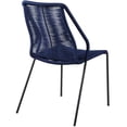 thumbnail image 4 of Afuera Living Chaise de Salle à Manger Moderne en Tissu de 19 Pouces Bleue (Ensemble de 2), 4 of 9