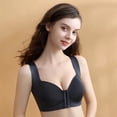 thumbnail image 5 of B91xZ Womens Bras Full Support Fashion Plus Size Back-Closure Underwire Bra,Black 34, 5 of 5