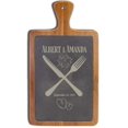 thumbnail image 1 of Personalized Natural Slate Cutting Board, 10 Diffrerent Designs, Custom text Board, Wedding Gifts for the Couple, Housewarming Gift & Kitchen Sign, Mothers Day (Acacia Wood - 01, Design 06), 1 of 12