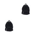 thumbnail image 4 of Ruiboury Unisex Backpack With Adjustable Straps And Stylish Durable Cloth School Backpack School Bag Book Bag Comfortable black 2Set, 4 of 6