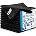 thumbnail image 3 of MW Pro Multi-Surface Microfiber Towel – 12 Pack | Premium Cleaning Cloth | Clean, Dust, Polish, Absorb | Large 16"x16" (Black), 3 of 4