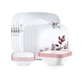 thumbnail image 1 of Corelle Kyoto Leaves 16-Piece Square Glass Dinnerware Set (Service for 4), 1 of 2