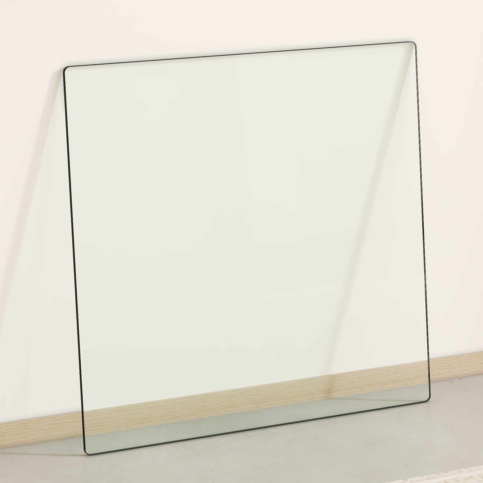 Noble House 24" Square Tempered Glass Tabletop Only,Heat-Resistant Clear for Kitchen Restaurant,Clear