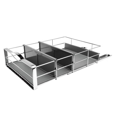 Simplehuman 14 inch Pull-Out Kitchen Cabinet Organizer, Heavy-Gauge Steel Frame