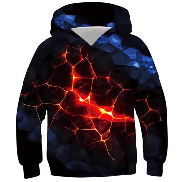 RXIRUCGD Chemise pour Enfants à Manches Longues T-shirt à Motif Imprimé Col Rond Cool Garçon Chandail à Capuchon ( Noir, Taille : 5 Ans )