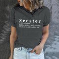 thumbnail image 1 of LSLJS Women's Funny Printed Pattern Casual Fashion Soild Color Short Sleeve Tops Blouse, 1 of 6