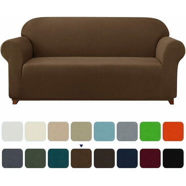 Subrtex 1-Piece Stretch Sofa Slipcover Non Slip Couch Cover, Texture Grid Pattern