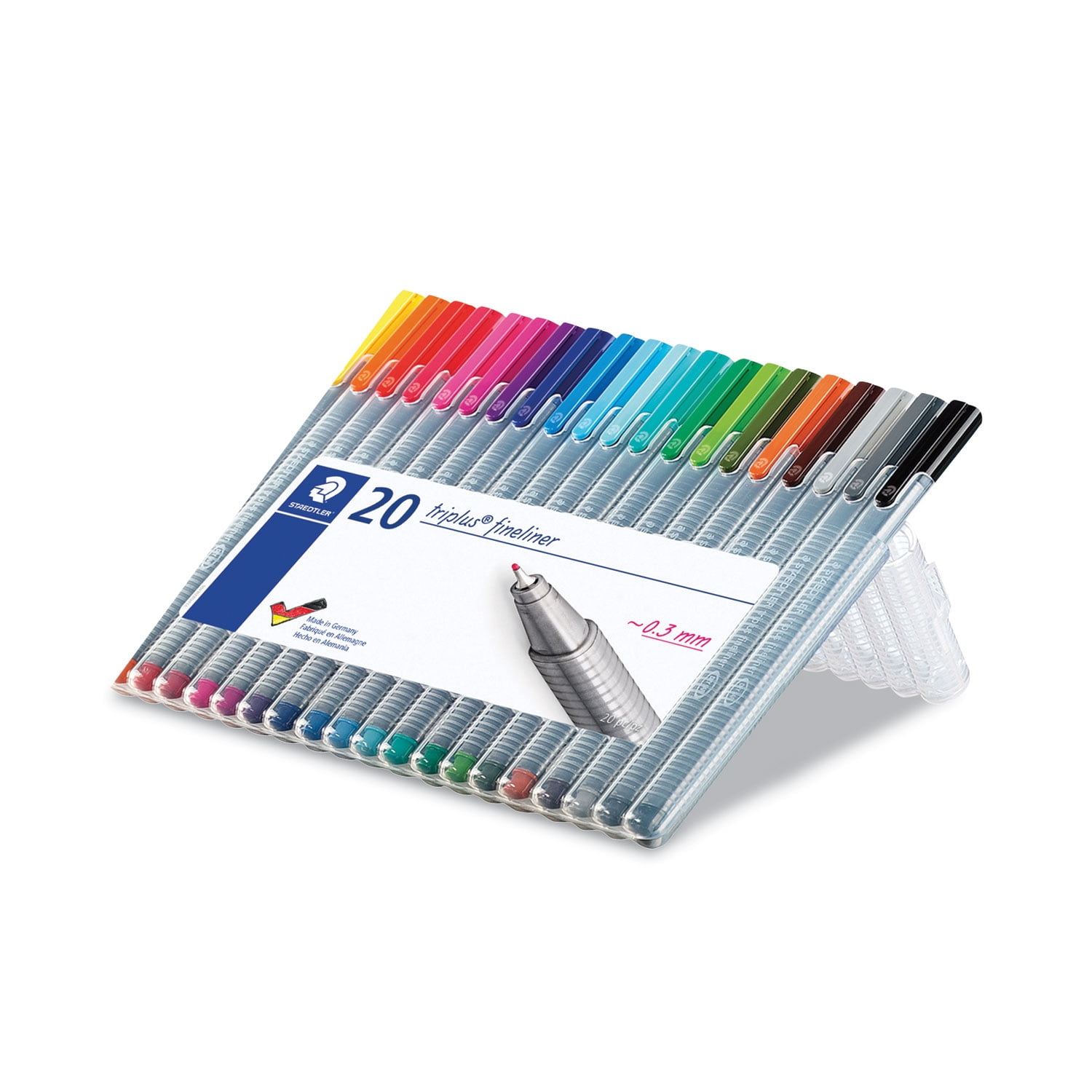 Ensemble de Stylos Feutres Staedtler Triplus, Pointe Superfin, 20 Couleurs