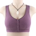 thumbnail image 2 of LNGOOR Front Closure Bras For Women Plus Size Full Coverage Bras Front Button Shaping Cup Shoulder Strap Bras Post Surgery Brassiere Sports Bra Wireless Minimizer Extra-Elastic Bra Everyd, 2 of 6