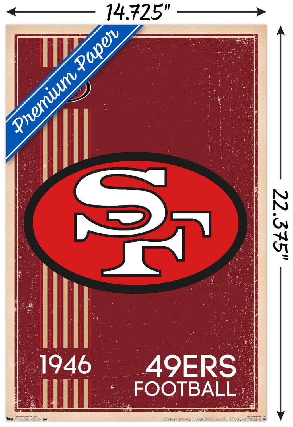 NFL San Francisco 49ers - Retro Logo 14 Wall Poster