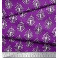 thumbnail image 2 of Soimoi Polyester Crepe Fabric Leaves,Floral & Paisley Block Print Fabric by Yard 42 Inch Wide, 2 of 3