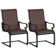 thumbnail image 1 of Costway Set of 2 Patio Chairs C-Spring Motion Chairs with Quick-drying & Breathable Fabric, 1 of 9