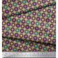 thumbnail image 2 of Soimoi Poly Georgette Fabric Floral Mandala Printed Craft Fabric by The Yard 52 Inch Wide, 2 of 3