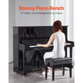 thumbnail image 2 of VEVOR Banc de Clavier de Piano Réglable Rangement Siège Rembourré Tabouret de Coiffeuse en Bois, 2 of 9