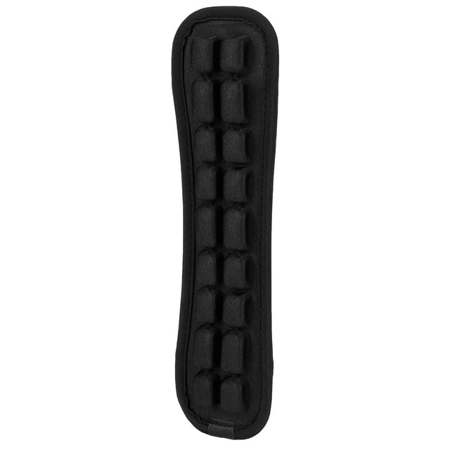 Shoulder Strap Pad Bag Shoulder Pad Shoulder Strap Cushion made of TPU and polyurethane fiber in black. Features a 3-dimensional design for breathability, decompression, and shock resistance. Non-slip and suitable for backpacks, guitar straps, and weight-bearing activities. Includes upgraded buckle for secure fit.