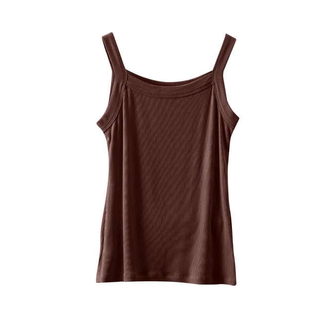 Timegard Hauts pour Femmes Été Camisole Col Rond Sans Manches Confortable Vêtements de Détente T-Shirt Basique Pyjama Décontracté Hauts
