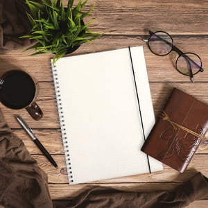 EGNMCR Retour à l'école, Cadeau pour les enfants Apprentissage fournitures de bureau Cahier d'étudiant B5 Carnet de bobines transparents et givrés Épaisseur de la ligne horizontale Carnet simplicité