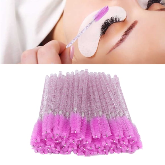 Mascara Wands, Dual Purpose Flexible Disposable Eyelash Brushes  for Women for Home Purple