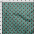 thumbnail image 3 of oneOone Cotton Silk Fabric Leaves & Floral Block Print Fabric BTY 42 Inch Wide, 3 of 4