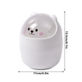 thumbnail image 3 of weibbin Mini Trash Can, Cute Small Trash Can with Lid, Desktop Paper Bin, Portable Tabletop Dustbin, Cartoon Animal Rubbish Storage for Office Bedroom Desk Car Kitchen, 3 of 6
