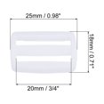 thumbnail image 2 of Unique Bargains Bright White Tri-Glide Slide Buckles Webbing Strap Fastener (100 Pack), 2 of 5